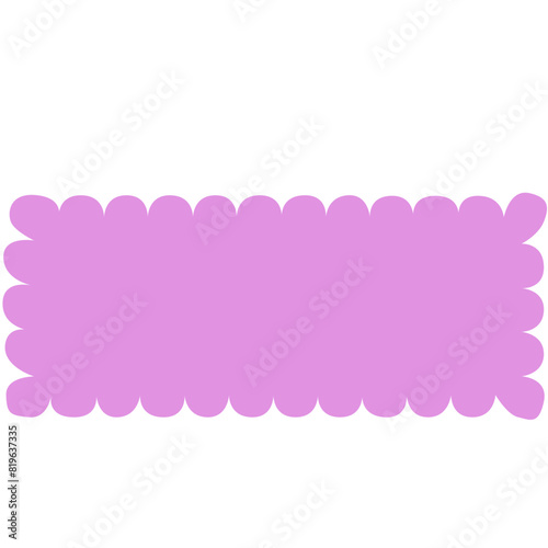 purple cloud frame label vector