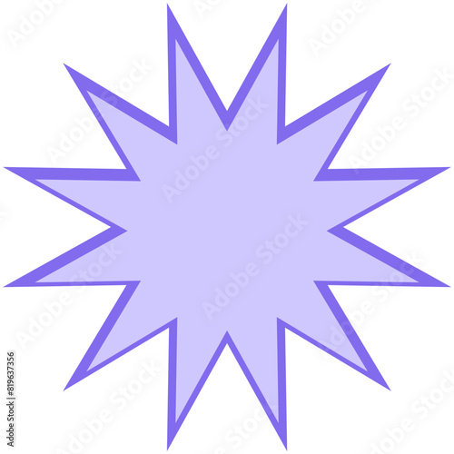  Sunburst, star shape frame vector