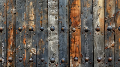 Weathered Grey Wooden Fence with Natural Grain Texture