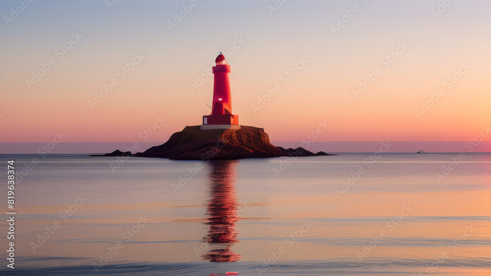 Lighthouse at Sunset