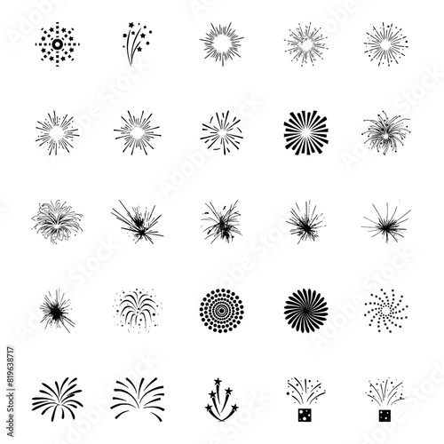 This is a collection of vector shaped fireworks in various shapes. Made using Corel Draw, not AI. Very suitable for posters during carnival or New Year.