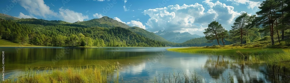 Fototapeta premium Photography Cycling Expeditions Offer photographyfocused cycling expeditions for capturing the beauty of Karelias landscapes and landmarks Photograph participants capturing stunning images of lakes, f