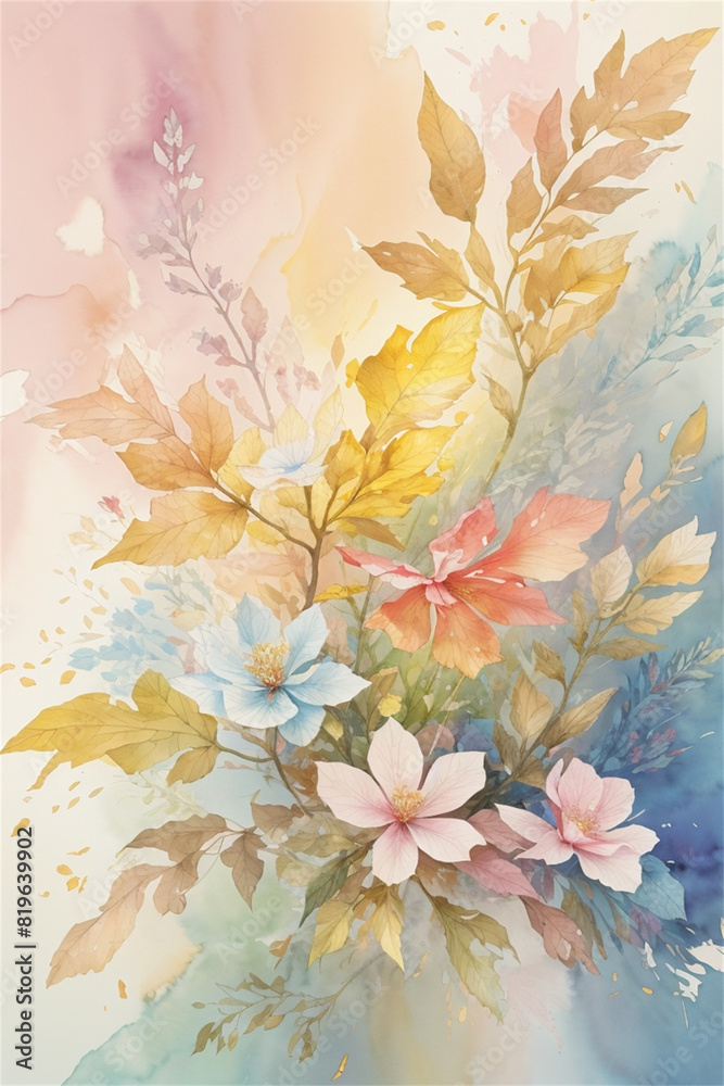 autumn background with leaves