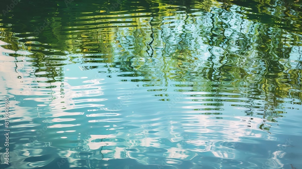 Reflections and Ripples Experiment with reflections and ripples on the waters surface, capturing abstract patterns and textures created by boats, trees, and clouds mirrored in the lake Reflections and Ripples Experiment with reflections and ripples on the waters surface, capturing abstract patterns and textures created by boats, trees, and clouds mirrored in the lake