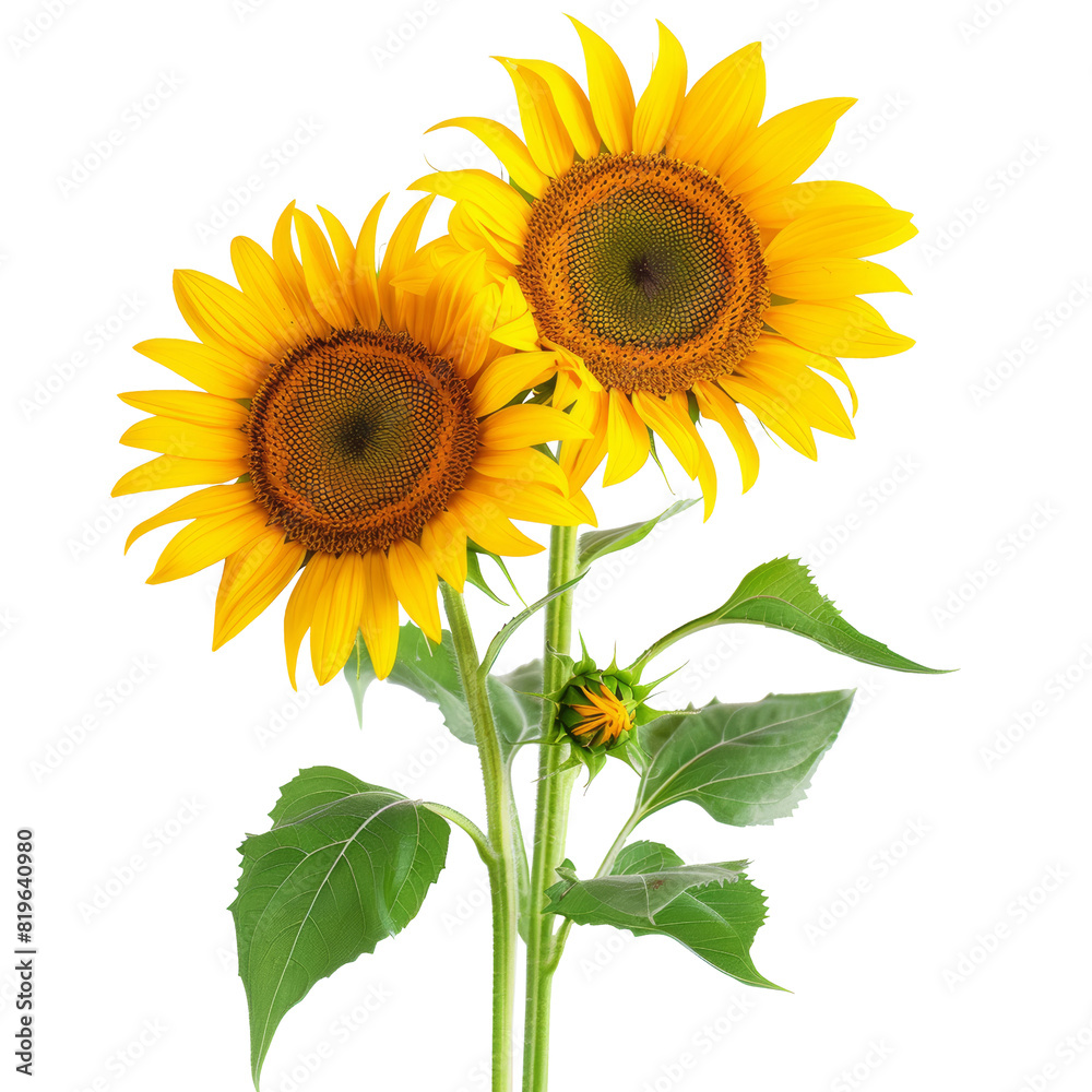 Obraz premium Sunflowers, transparent background