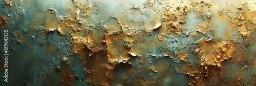 A metal surface covered in heavy rust, showing signs of corrosion and deterioration photo
