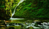 Beautiful waterfalls at Columbia River Gorge. Oregon. USA.