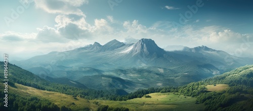 Mountain scenery with a copy space image for text © Ilgun