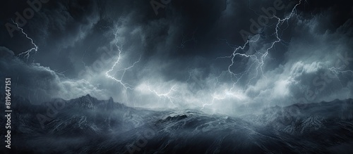 Stormy shades creating a dramatic atmosphere in a copy space image photo