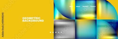 Trendy Simple Round Triangle and Circle with Gradients Abstract Background. Vector Illustration For Wallpaper, Banner, Background, Card, Book Illustration, landing page