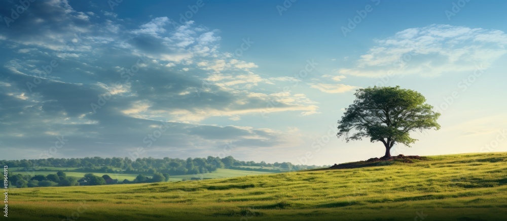 Dramatic colors enhance the beauty of a countryside landscape creating an ideal background for a copy space image Dramatic colors enhance the beauty of a countryside landscape creating an ideal background for a copy space image