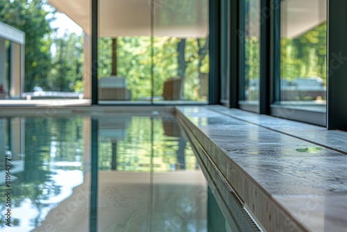 Contemporary House with Glass Walls and Indoor Pool © Ilia Nesolenyi