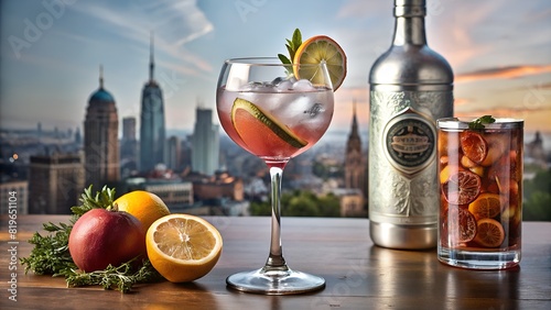 The Harmony Gin & Tonic at Valerie in New York uses Glendalough wild botanical gin, Fee Bros. rhubarb bitters, blood orange tincture and Fever Tree aromatic tonic. photo