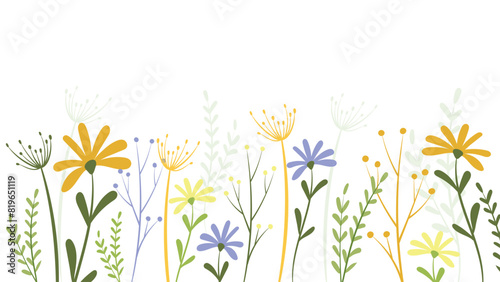 Abstract flower background vector design floral border frame