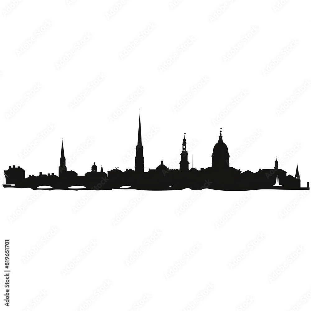 Naklejka premium Annapolis city skyline vector illustration