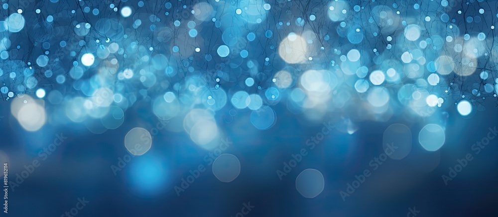 Background of blue bokeh with a natural texture ideal for copy space image