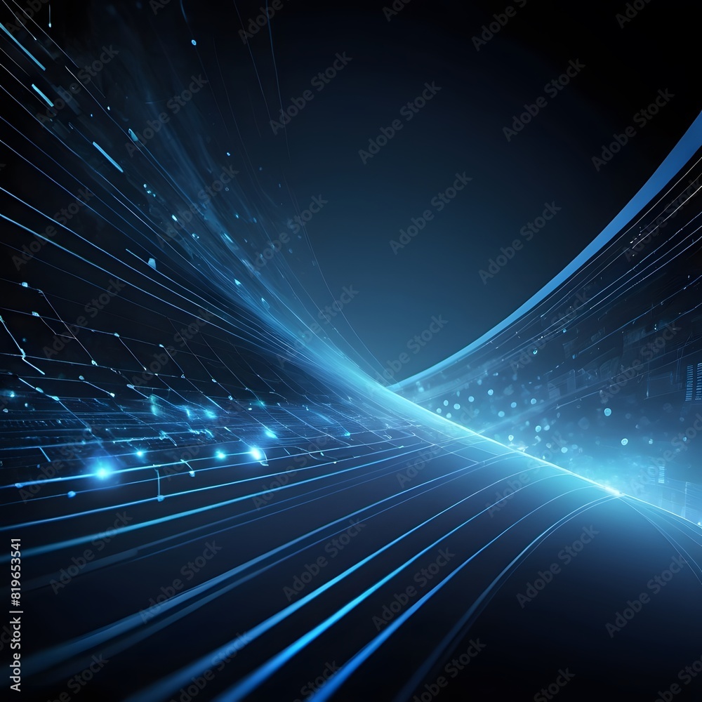 Fototapeta premium Radiant Blue High-Tech Background