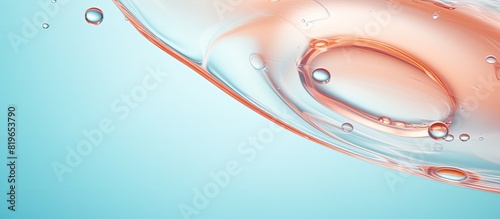 A drop of gel and the texture of the foam It can be the texture of shampoo shower gel or dishwashing detergent. Copy space image. Place for adding text and design