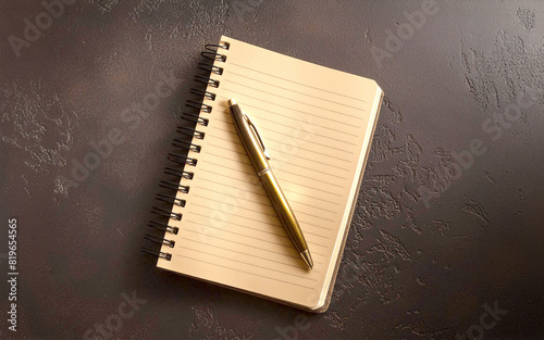 アンティークなイメージのノートとペン