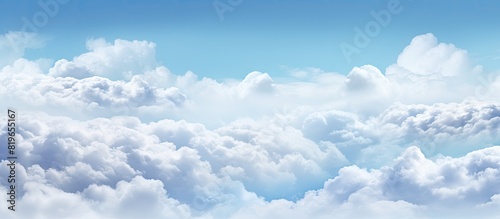 Background of fluffy white clouds with copy space image