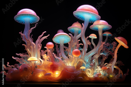 design of mushrooms fantasy creative  image