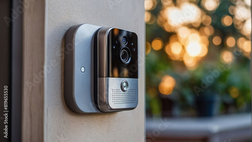 Modern Home Security, Smart Automation with Alarm System and Video Intercom for Enhanced Safety. photo