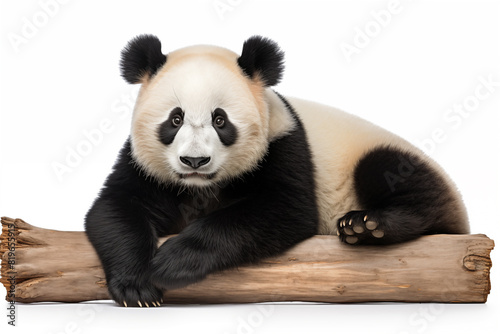 Panda over isolated white background. Animal