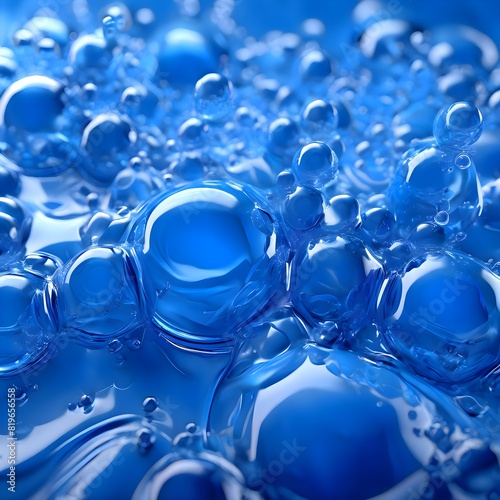 Blue bubble abstract background