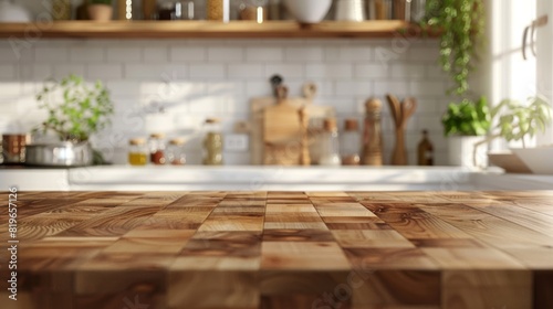A Modern Wooden Kitchen Interior