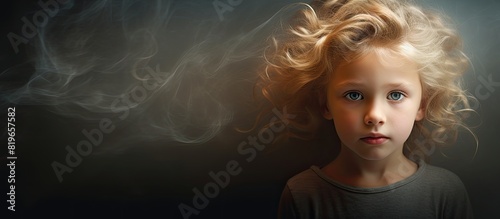 Captivating image of a child with copy space image photo