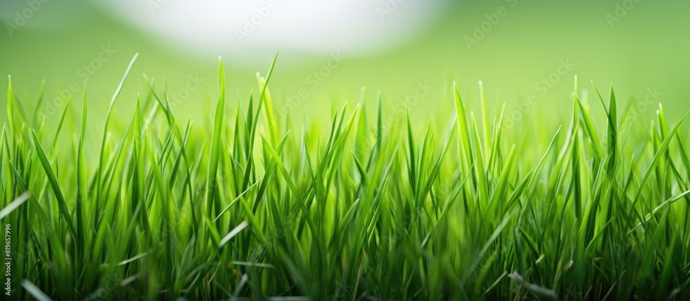 Close up shot with selective focus showcasing the herbaceous texture of Elymus repens also known as wheatgrass wheat grass or couch grass Includes a lush green background with long leaves ideal for a Close up shot with selective focus showcasing the herbaceous texture of Elymus repens also known as wheatgrass wheat grass or couch grass Includes a lush green background with long leaves ideal for a