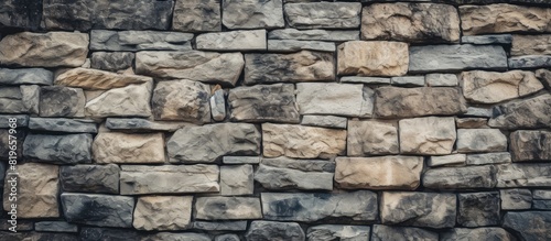 Stone wall texture with a vintage look for use as a background or texture in an image that leaves room for text or other elements. Copy space image. Place for adding text and design