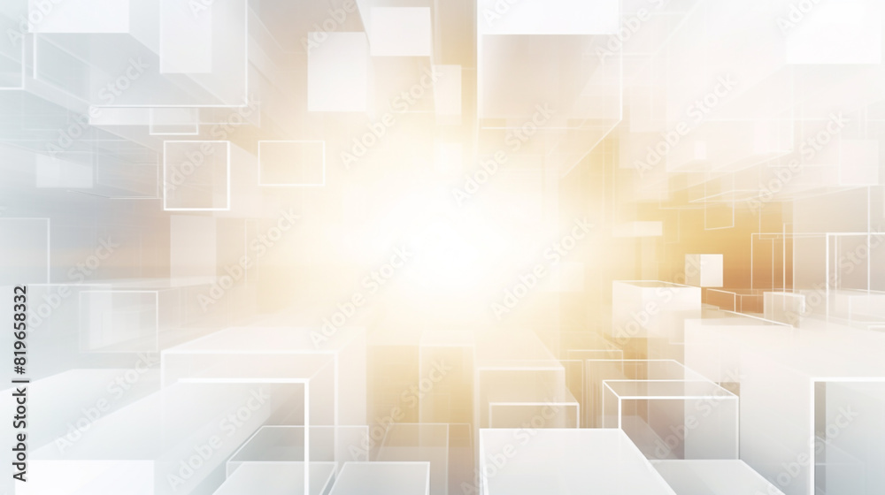 Fototapeta premium Modern white and light grey square overlapped pattern on background with shadow. white background. Minimal geometric white light background abstract design. Elegant white and grey Background.