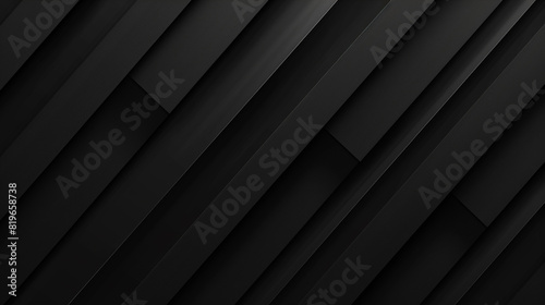 Abstract Dark deep black dynamic abstract square background with diagonal lines. © Nenone