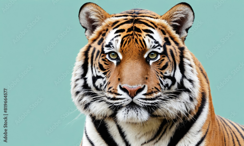 Fantasy Illustration of a wild animal tiger. Digital art style wallpaper background. Fantasy Illustration of a wild animal tiger. Digital art style wallpaper background.