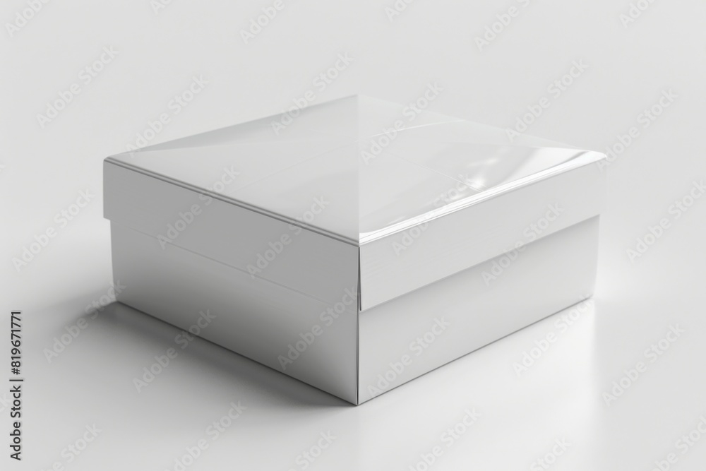 White Box Packaging Mockup on Isolated Background created with Generative AI White Box Packaging Mockup on Isolated Background created with Generative AI