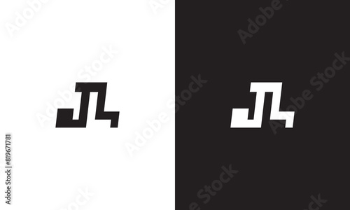 JL logo, monogram unique logo, black and white logo, premium elegant logo, letter JL Vector minimalist photo