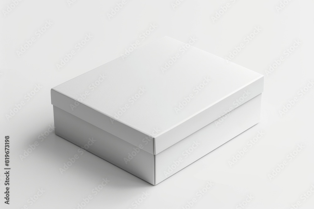 White Box Packaging Mockup on Isolated Background created with Generative AI White Box Packaging Mockup on Isolated Background created with Generative AI