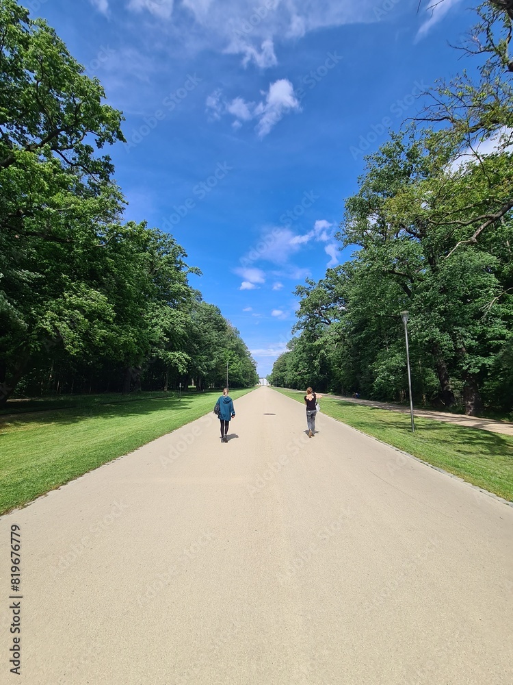 path to a palace in dresden, saxony (Germany) path to a palace in dresden, saxony (Germany)