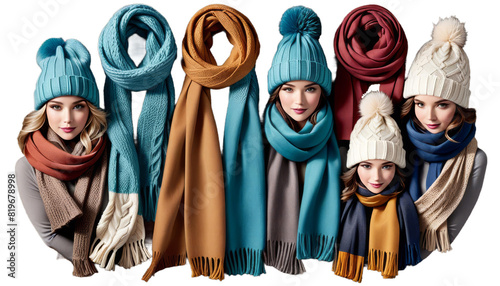 adorned gathering hats enchantresses wintry scarves women harmonious group woman foulard wintery delightful captivating blackboard hugs chill adore fashionable snowy stylish camaraderie knitwear photo