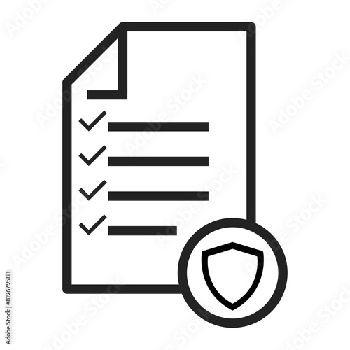 In compliance icon sign, company passed inspection symbol, complete checkmark vector