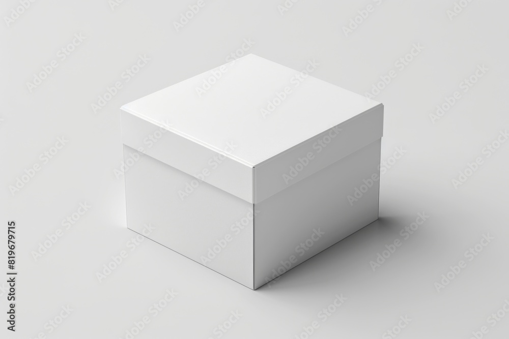 White Box Packaging Mockup on Isolated Background created with Generative AI White Box Packaging Mockup on Isolated Background created with Generative AI