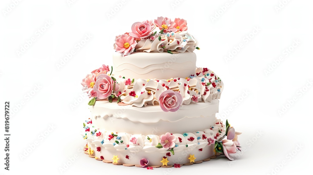 elegant multi-tier white wedding cake elegant multi-tier white wedding cake