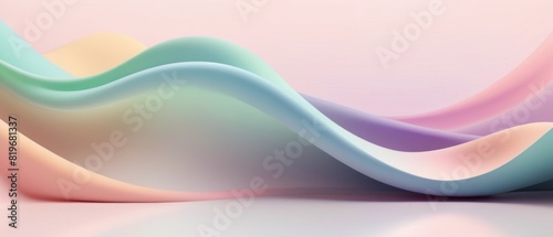 abstract flowing colorful gradient wave.dreamy blend of pastel colors