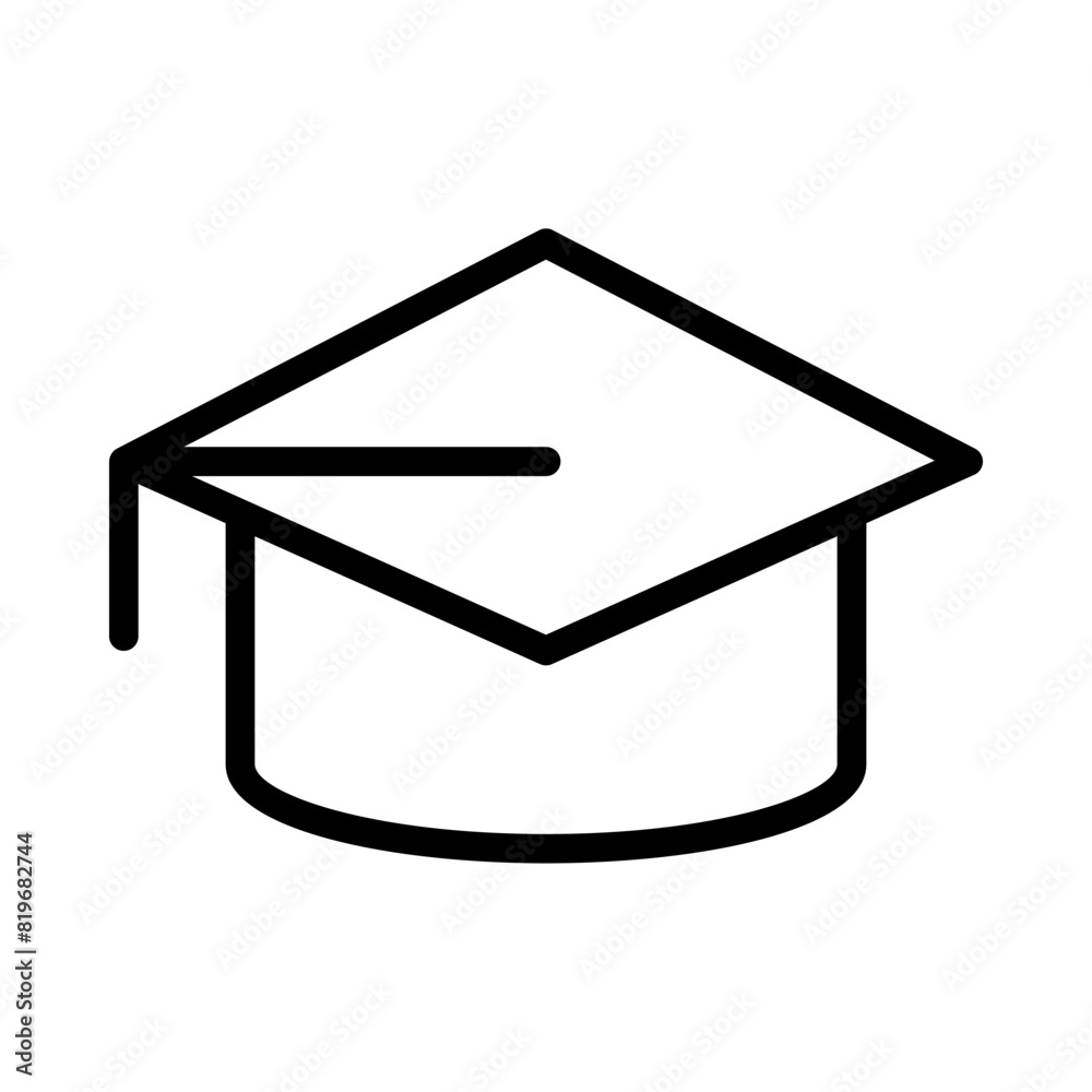 study icon or logo illustration outline black style