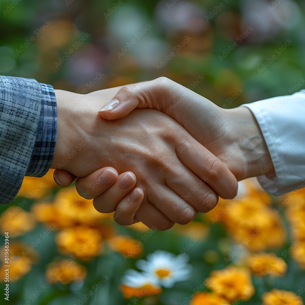 Close-up of a handshake between two business professionals, symbolizing agreement and partnership. List of Art Media Photograph inspired by Spring magazine Close-up of a handshake between two business professionals, symbolizing agreement and partnership. List of Art Media Photograph inspired by Spring magazine