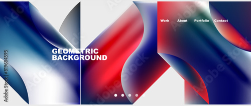 Glassmorphism geometric abstract background. Vector Illustration For Wallpaper, Banner, Background, Card, Book Illustration, landing page