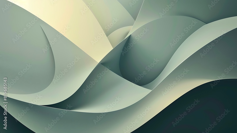 Illuminated Geometric Harmony - Abstract Minimalistic Background with Layered Shapes and Curved Lines in Soft Light Glow Illuminated Geometric Harmony - Abstract Minimalistic Background with Layered Shapes and Curved Lines in Soft Light Glow