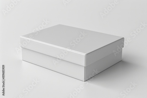 White Box Packaging Mockup on Isolated Background created with Generative AI