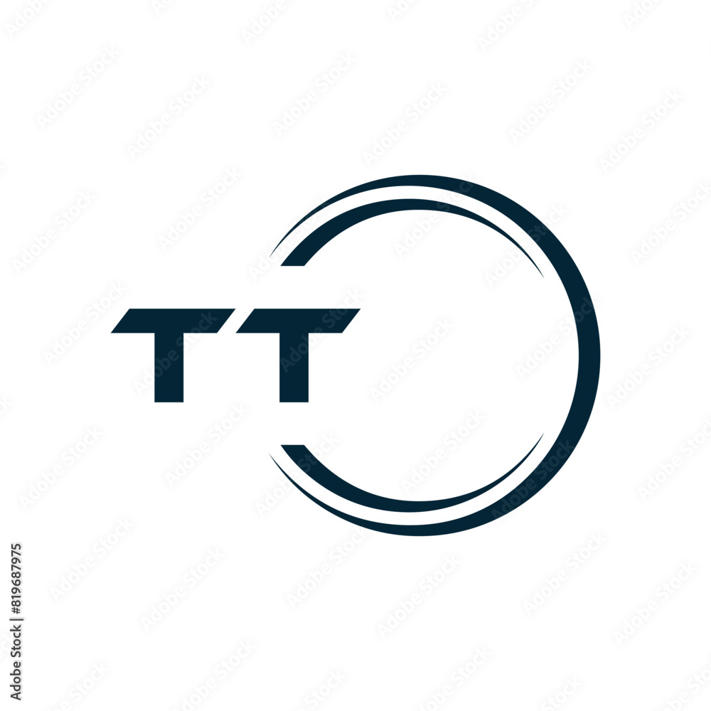 Obraz premium TT logo. T T design. White TT letter. TT, T T letter logo design. T T letter logo design in FIVE, FOUR, THREE, style. letter logo set in one artboard. T T letter logo vector design.